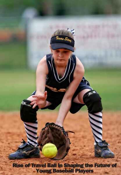 A young baseball player, amidst MLB players and travel ball teams, catching a ball on a field