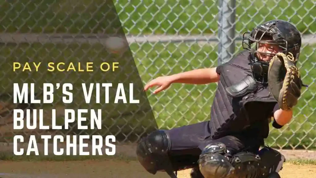 Bullpen Catcher Salary- What Do They Make in MLB? 1 A young catcher in full gear crouches behind home plate on a baseball field, preparing to catch a pitch—an image reflecting the role tied to discussions around Bullpen Catcher Salary.