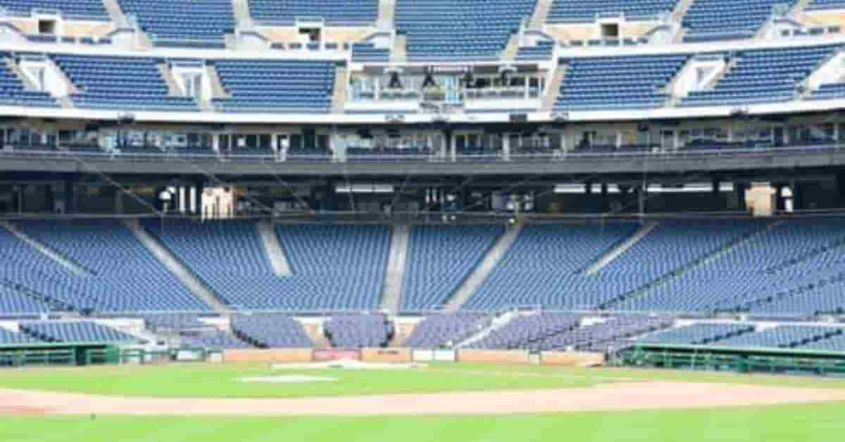 a baseball stadium with empty seats