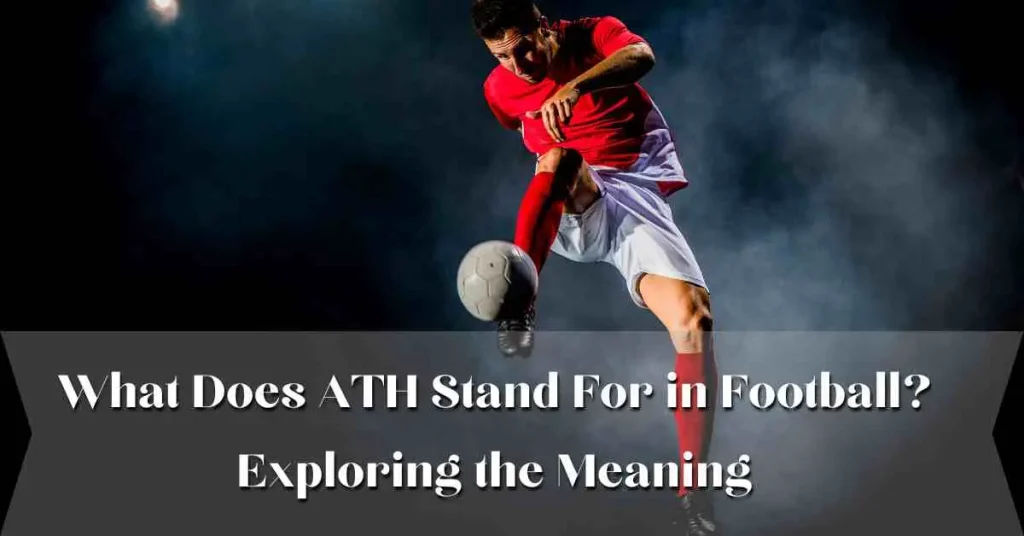 Man kicking a soccer ball on a field, demonstrating athleticism (ATH) in football.