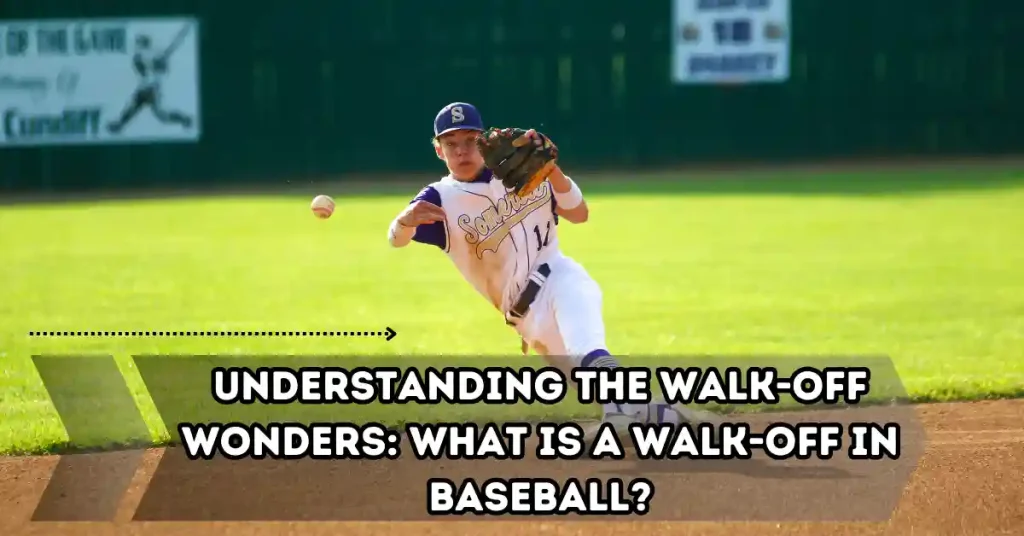 A baseball player pitching a ball on the field, illustrating What is a walk-off in baseball.