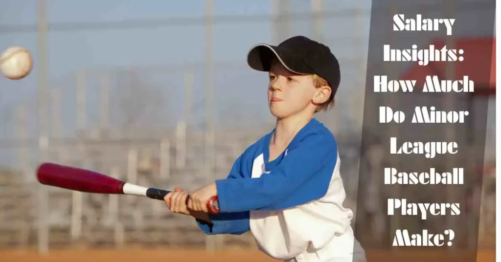 A young boy swinging a baseball bat at a ball, dreaming of one day finding out how much do minor league baseball players make.