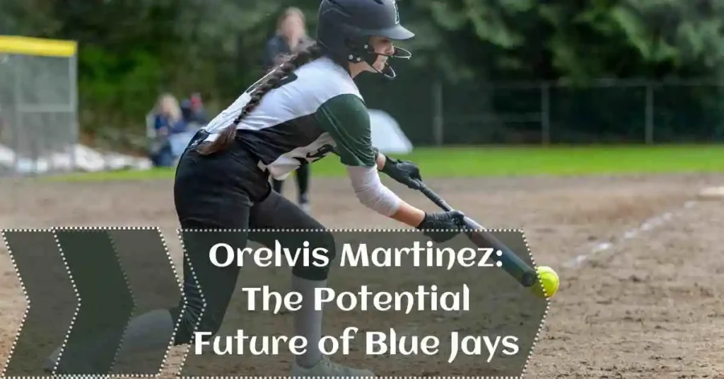 A young player holding a baseball bat on a field, representing the potential future of Orelvis Martinez in Major League Baseball.