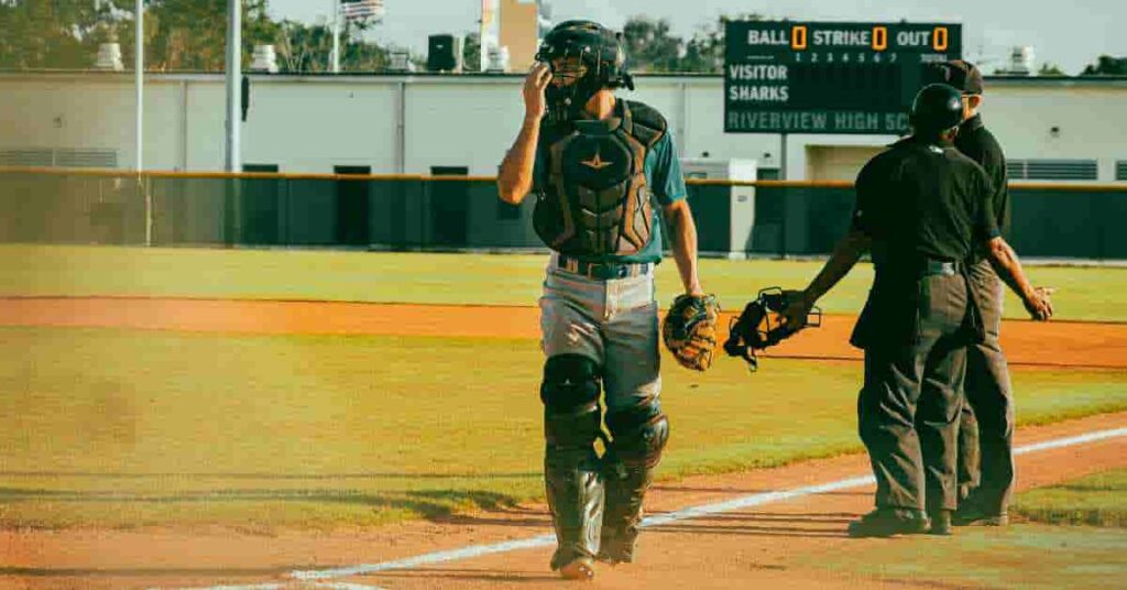 Paul Goldschmidt and another baseball player walking across a field.