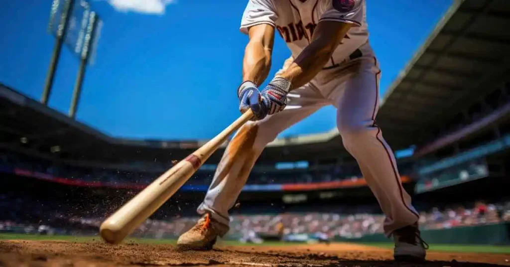 World Baseball Classic- What to Look For 2 A baseball player prepares to swing a bat in a stadium, with sunlit stands and dust rising from the field, showcasing the excitement of the World Baseball Classic.